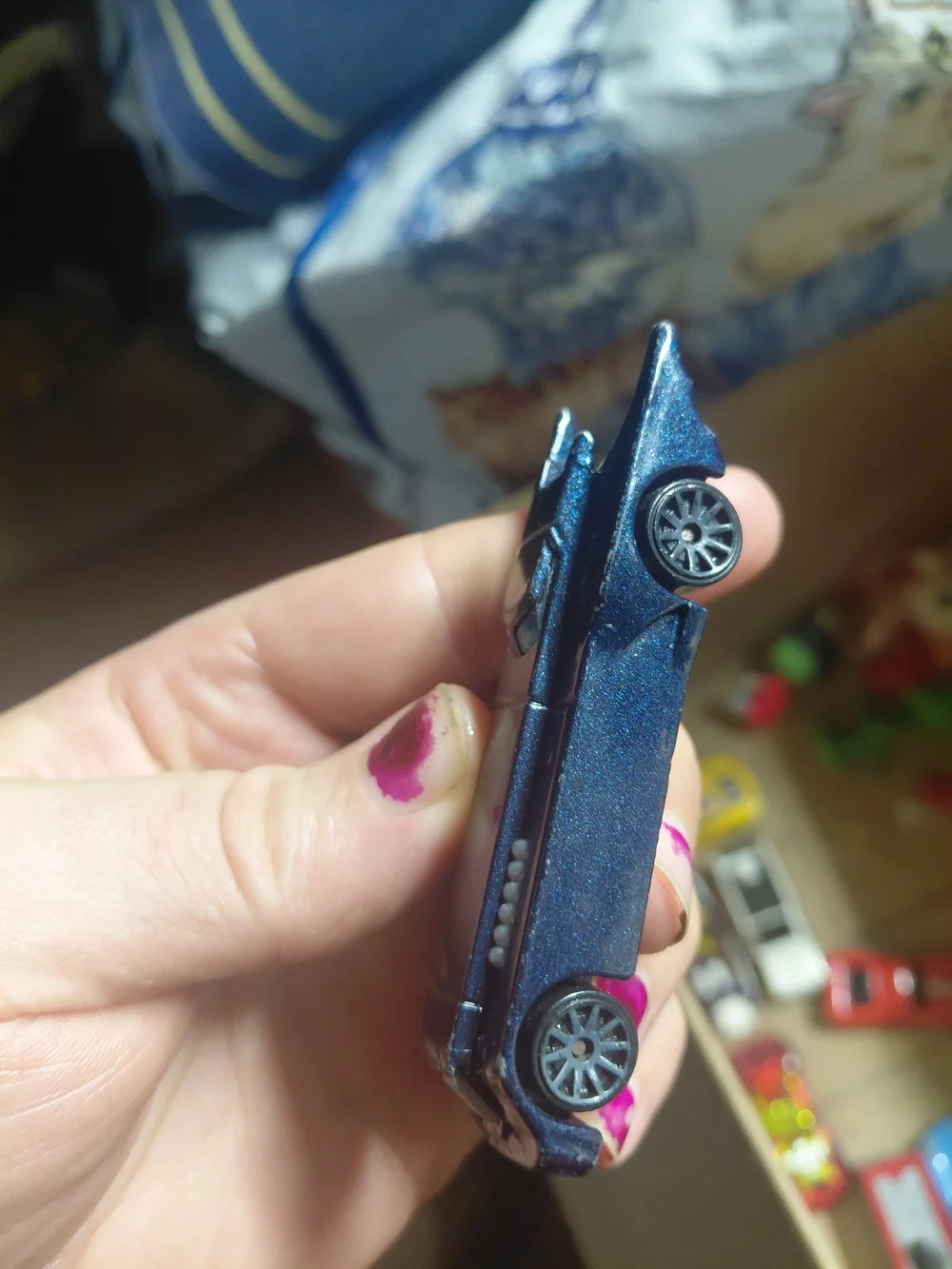 Hot Wheels die-cast toy based on the Batmobile from Batman: The Animated Series.